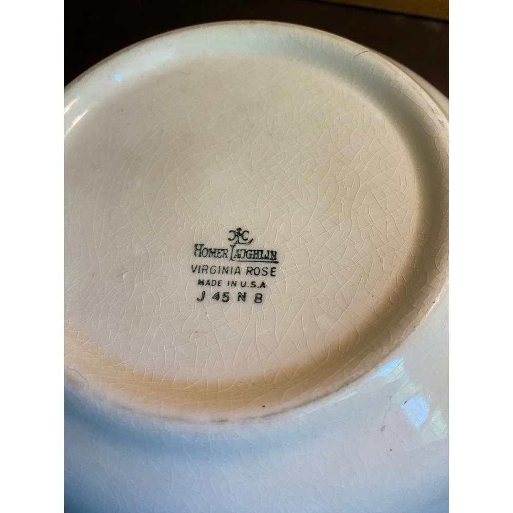 Homer Laughlin Virginia Rose Serving Bowl‎ Vintage 9